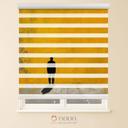 پرده زبرا طرح هنری مینیمال مدل سیلوئت زرد کد MM-001