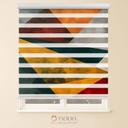 پرده زبرا طرح ژئومتریک مدل مثلث‌های رنگی کد GE-001