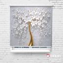 پرده شید تصویری طرح 3D درخت شکوفه سفید کد FLW-33