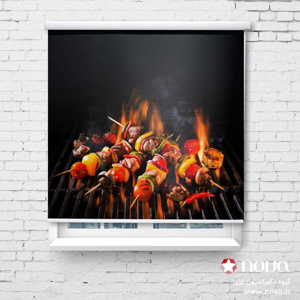 پرده شید تصویری طرح باربیکیو کد FOD-09