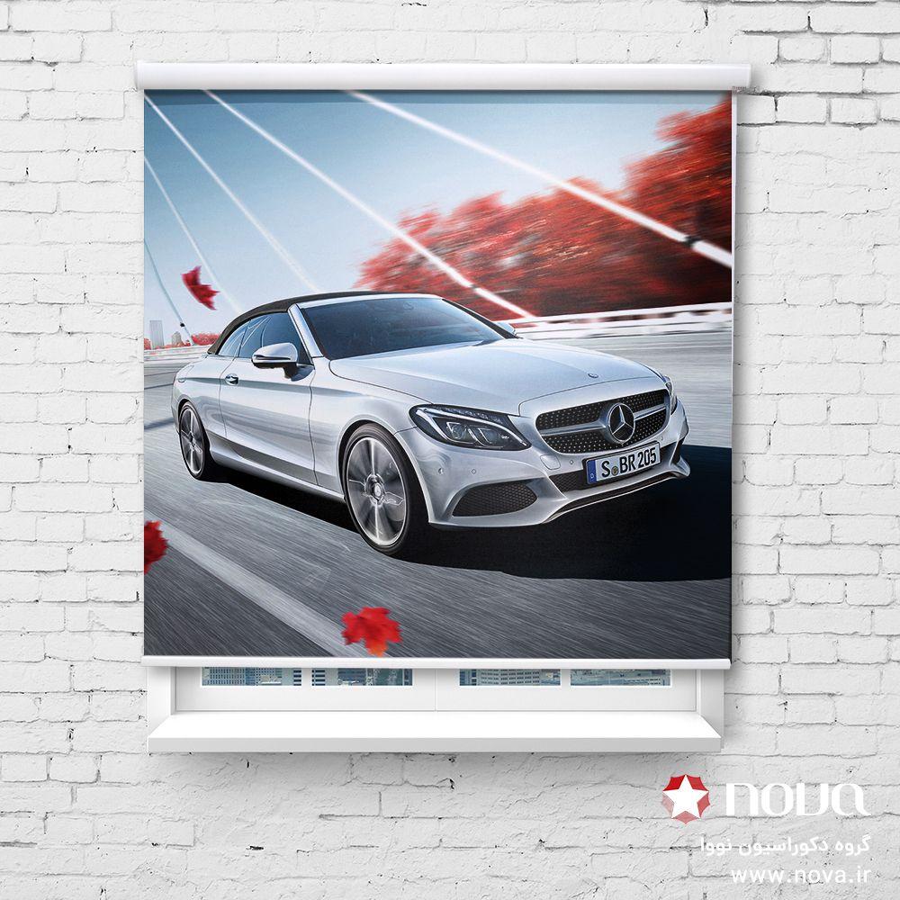 پرده شید تصویری طرح ماشین مرسدس بنز کد CAR-13