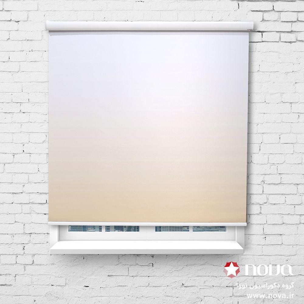 عکس محصول پرده شید طرح گردینت رنگ کرم کد HS-01