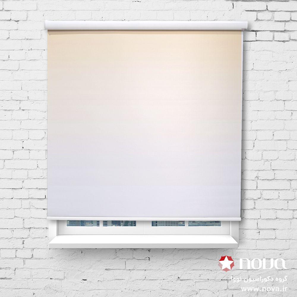 پرده شید طرح گردینت رنگ کرم کد HS-01