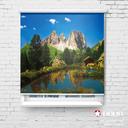 پرده شید تصویری طرح طبیعت کوه و دریاچه کد NAT-04