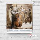 پرده شید تصویری طرح هنری گروه موسیقی آبرنگی کد ART-11