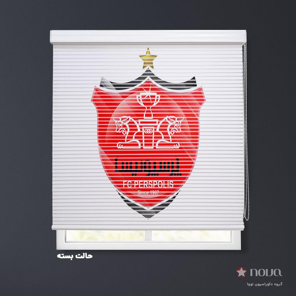 پرده شب و روز طرح ورزشی لوگو باشگاه پرسپولیس کد SPT-13