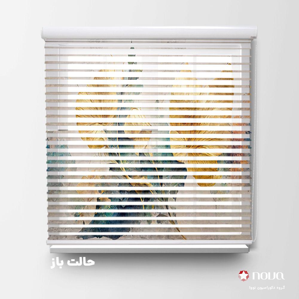 عکس محصول پرده سیلوئت تصویری طرح 4K گل طلایی کد FLW-10