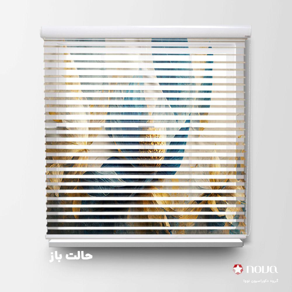 عکس محصول پرده سیلوئت تصویری طرح 4K گل طلایی کد FLW-11