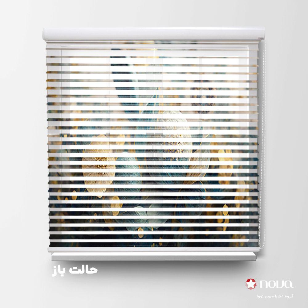 عکس محصول پرده سیلوئت تصویری طرح 4K گل طلایی کد FLW-12