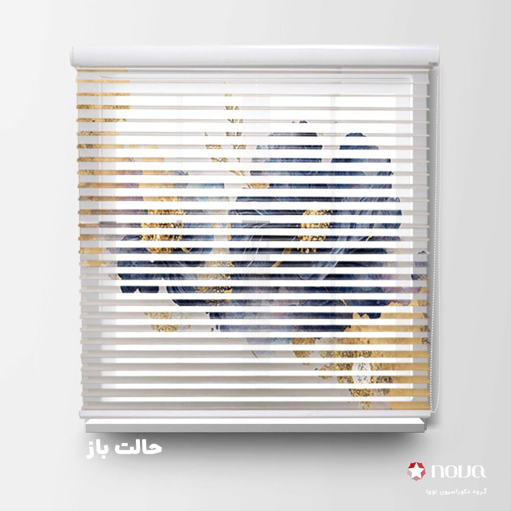 عکس محصول پرده سیلوئت تصویری طرح 4K گل سرمه ای کد FLW-14