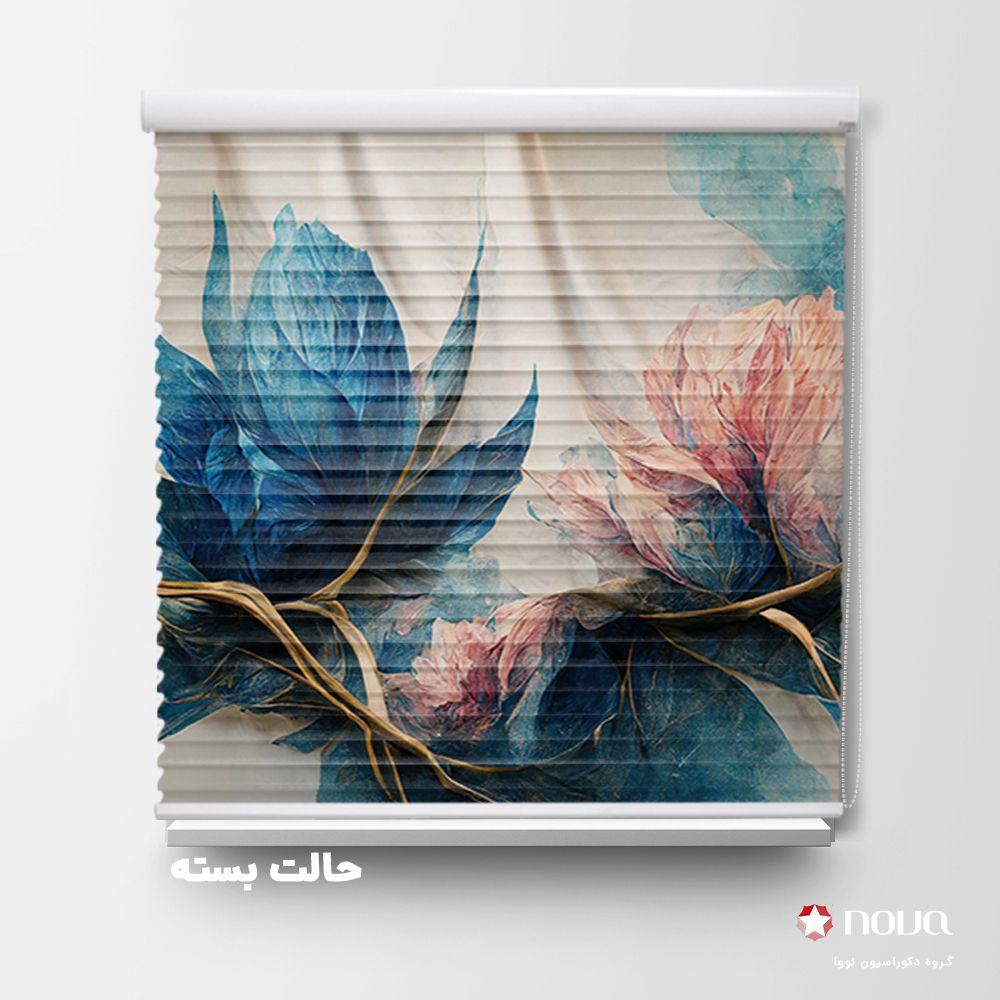 پرده سیلوئت تصویری طرح 4K گل بنفش کد FLW-15