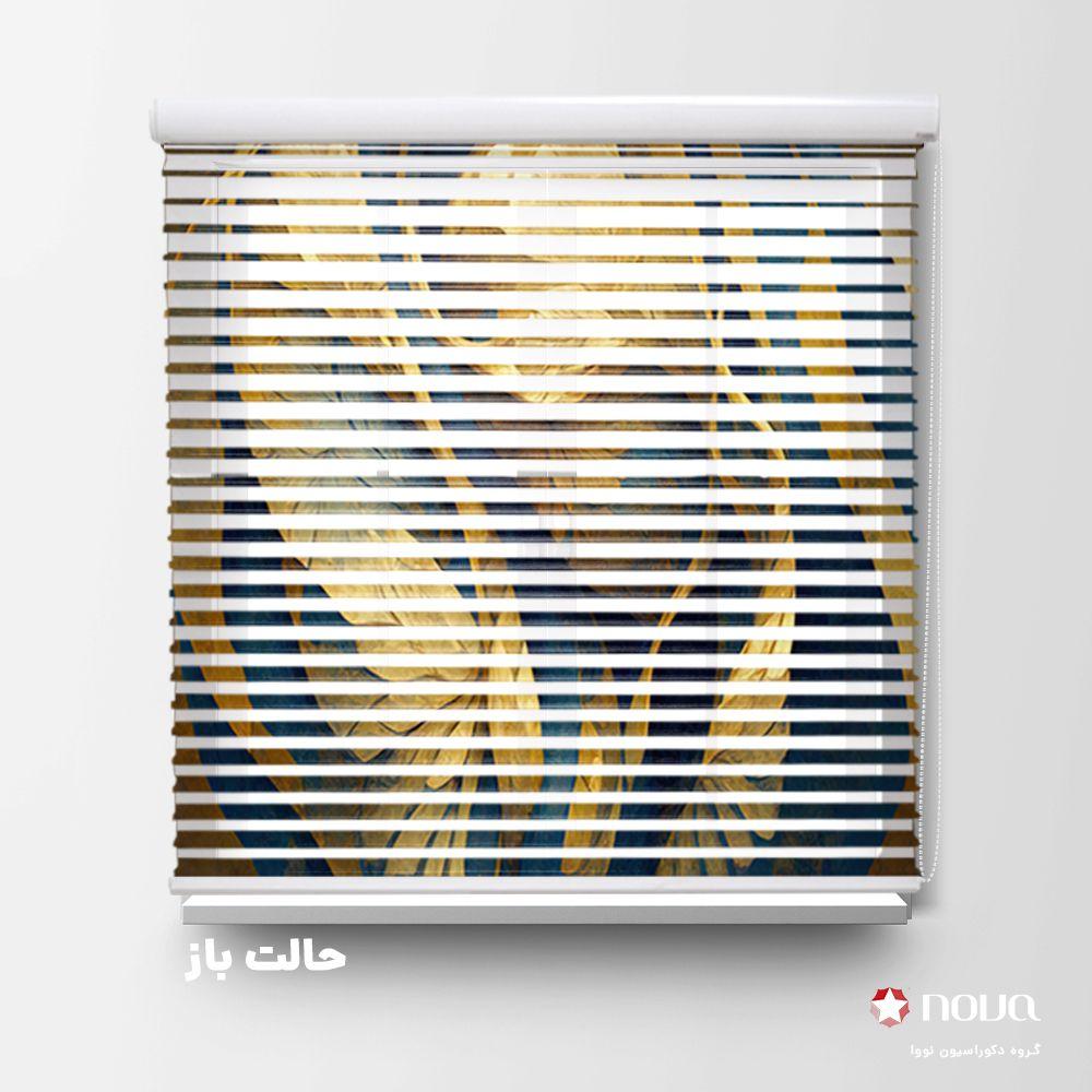 عکس محصول پرده سیلوئت تصویری طرح 4K گل طلایی کد FLW-01