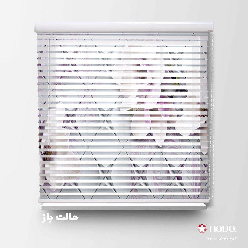 عکس محصول پرده سیلوئت تصویری طرح 3D مگنولیا سفید کد FLW-20