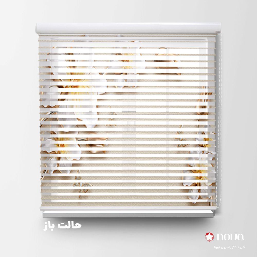 عکس محصول پرده سیلوئت تصویری طرح 3D گل طلایی کد FLW-29