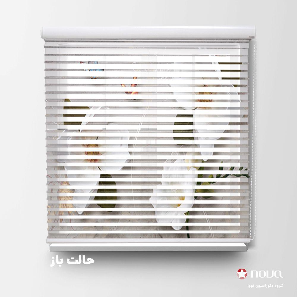 عکس محصول پرده سیلوئت تصویری طرح 3D گل و پروانه کد FLW-30