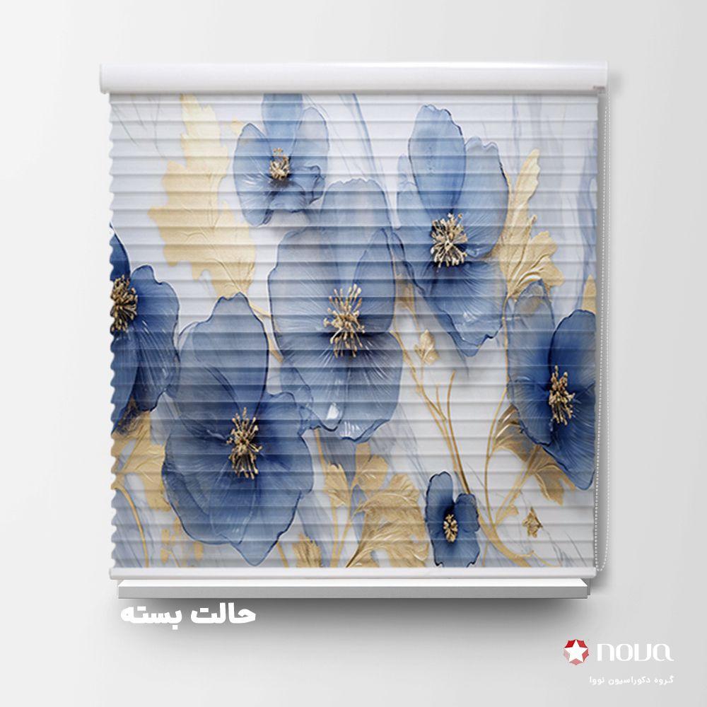 پرده سیلوئت تصویری طرح گل کد FLW-34