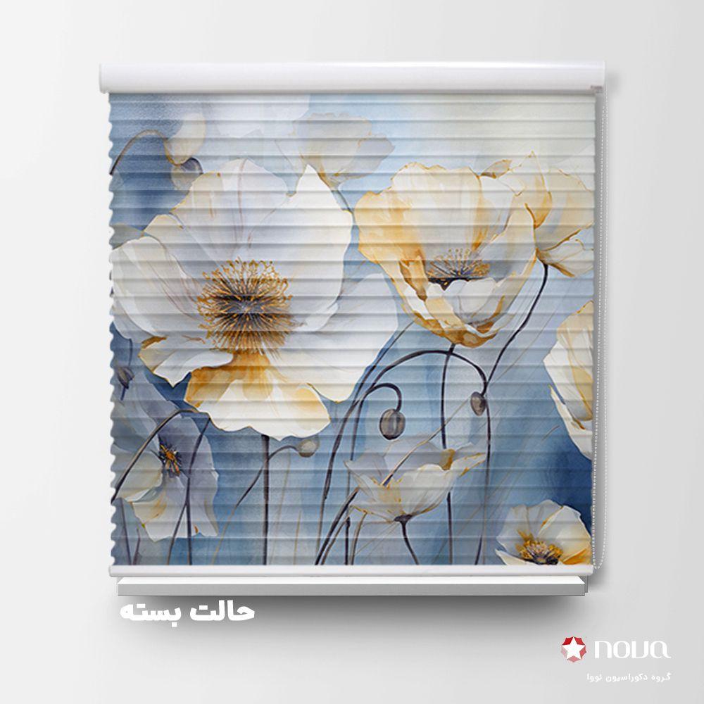 پرده سیلوئت تصویری طرح گل کد FLW-37