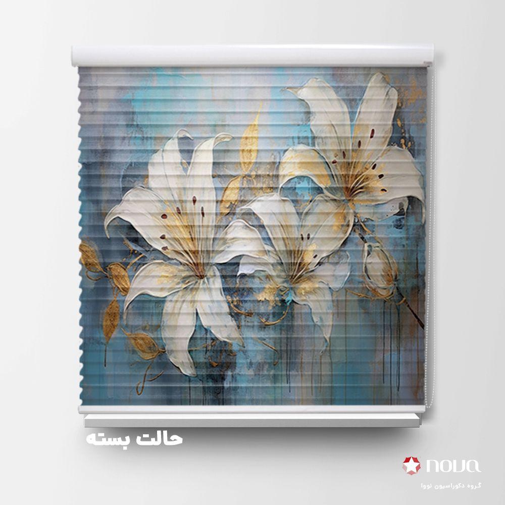 پرده سیلوئت تصویری طرح گل کد FLW-41