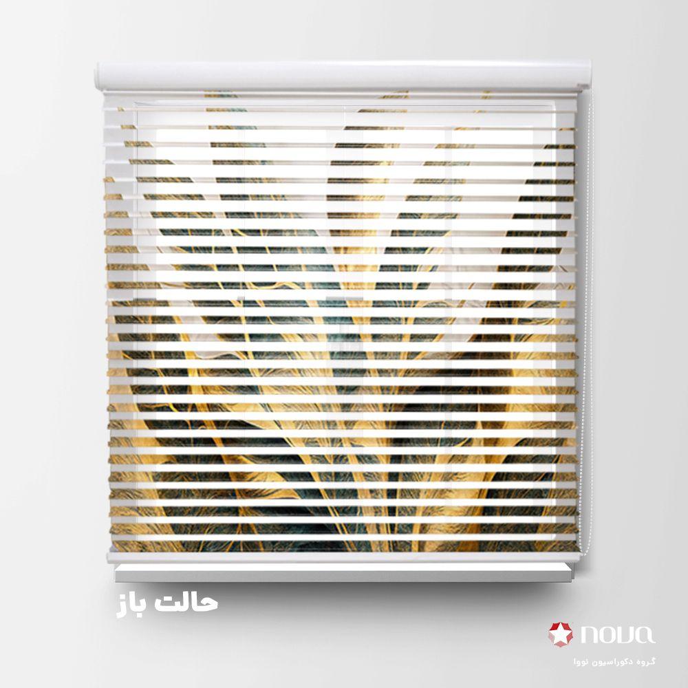 عکس محصول پرده سیلوئت تصویری طرح 4K گل طلایی کد FLW-04