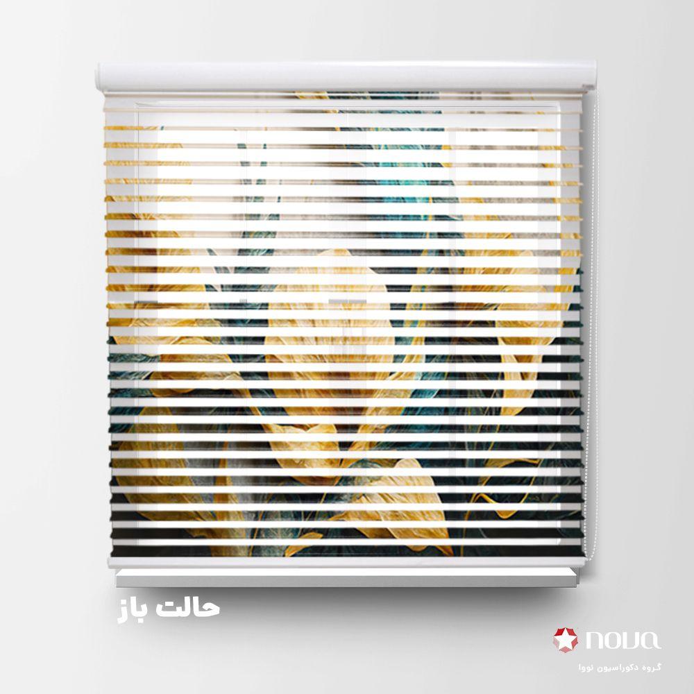 عکس محصول پرده سیلوئت تصویری طرح 4K گل طلایی کد FLW-05
