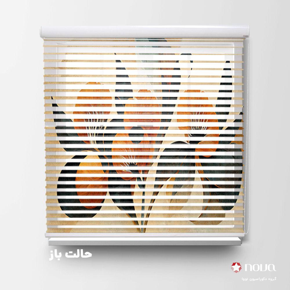 عکس محصول پرده سیلوئت تصویری طرح 4K گل نارنجی کد FLW-07