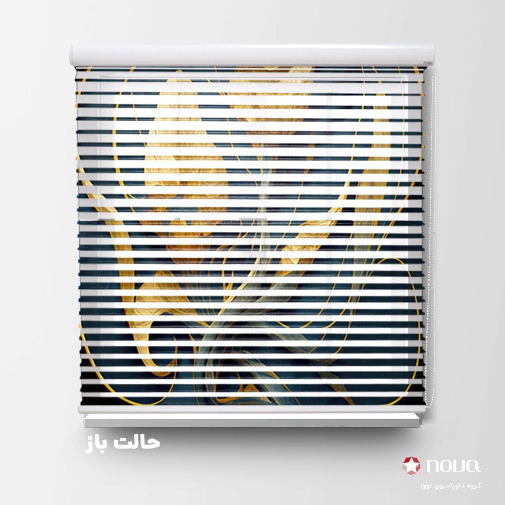 عکس محصول پرده سیلوئت تصویری طرح 4K گل طلایی کد FLW-08