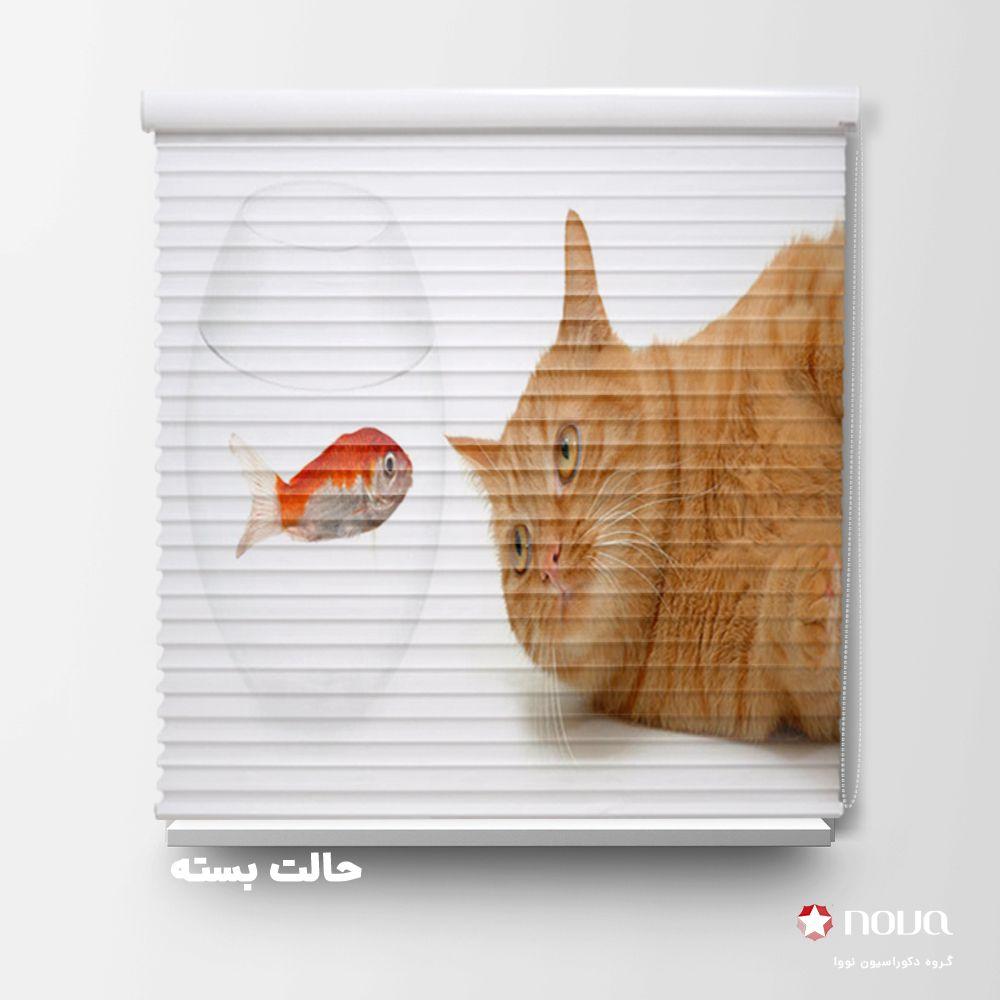 پرده سیلوئت تصویری طرح گربه شیطون کد ANM-08