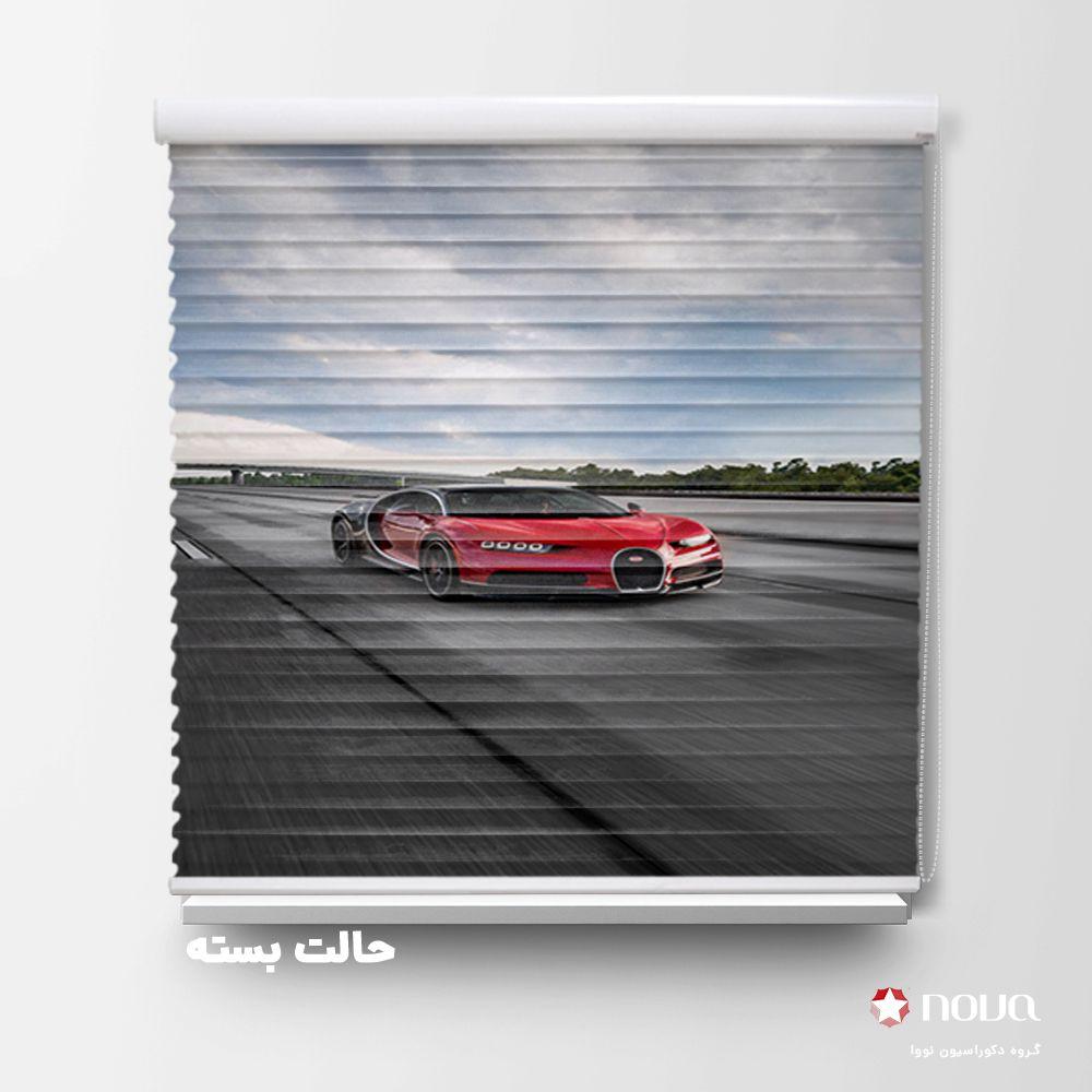 پرده سیلوئت تصویری طرح ماشین بوگاتی CAR-03
