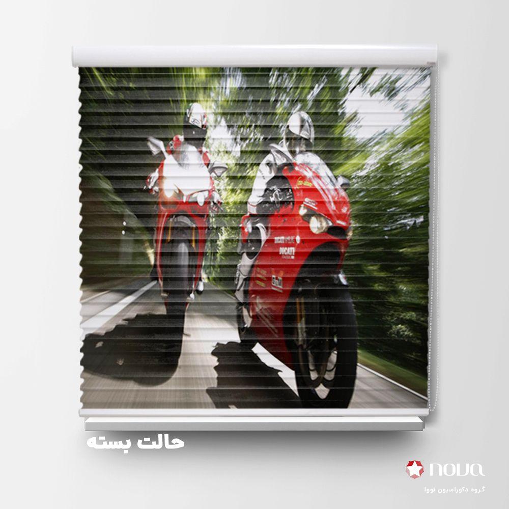 پرده سیلوئت تصویری طرح موتور دوکاتی CAR-06