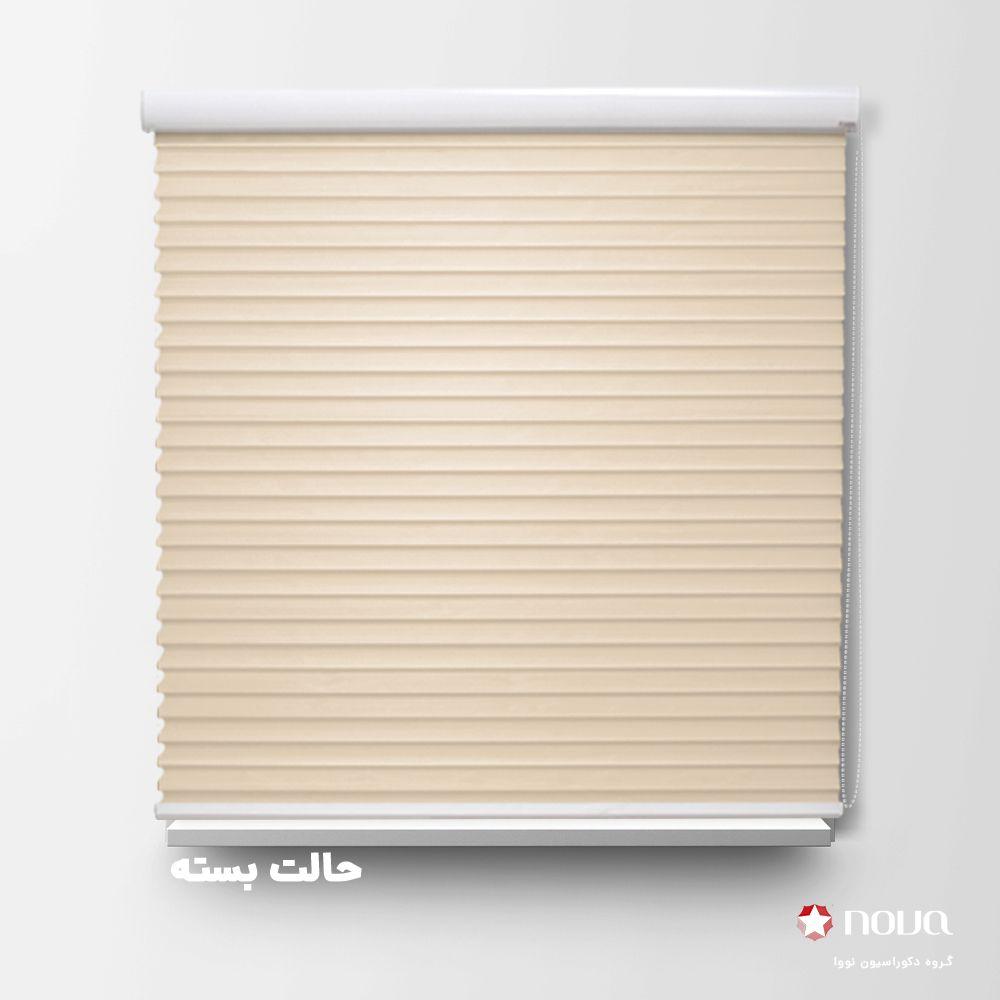 پرده سیلوئت تک رنگ کرم کد COL-01