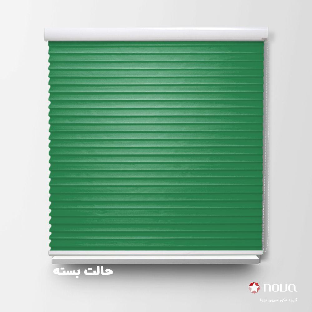 پرده سیلوئت تک رنگ سبز تیره کد COL-10