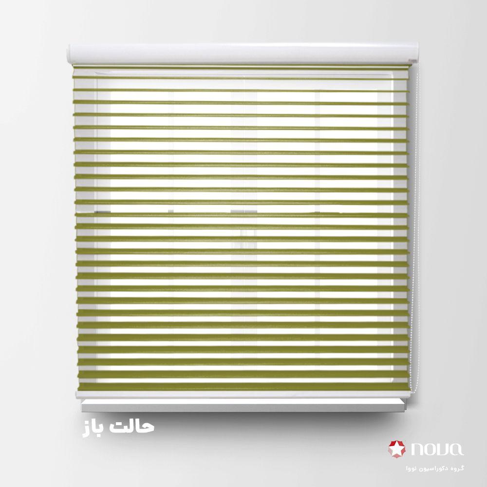عکس محصول پرده سیلوئت تک رنگ سبز زیتونی کد COL-11