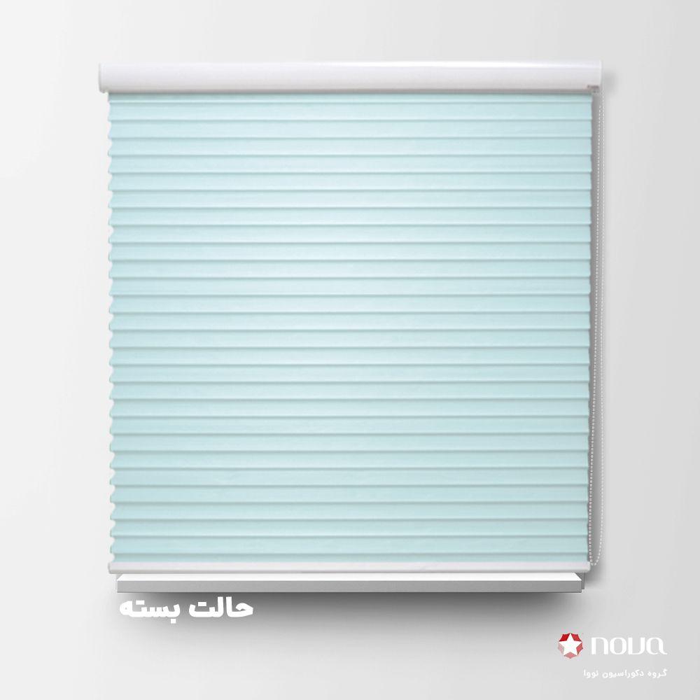پرده سیلوئت تک رنگ آبی یخی کد COL-12