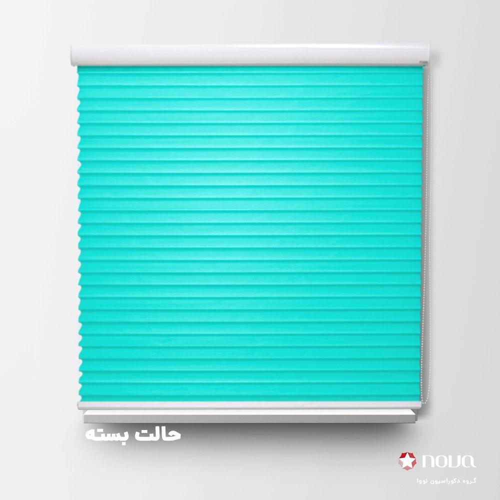 پرده سیلوئت تک رنگ فیروزه ای کد COL-13