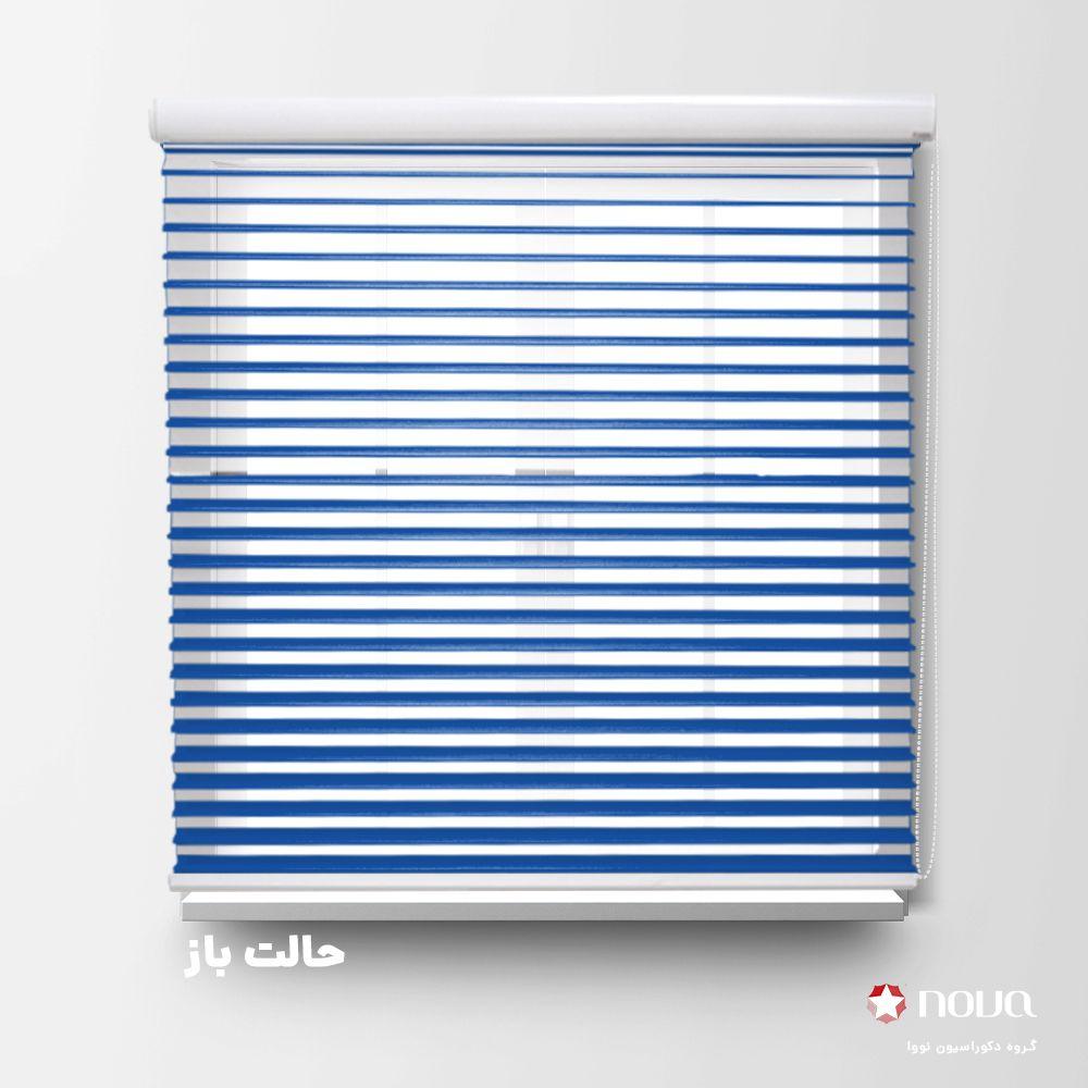 عکس محصول پرده سیلوئت تک رنگ سرمه ای کد COL-15