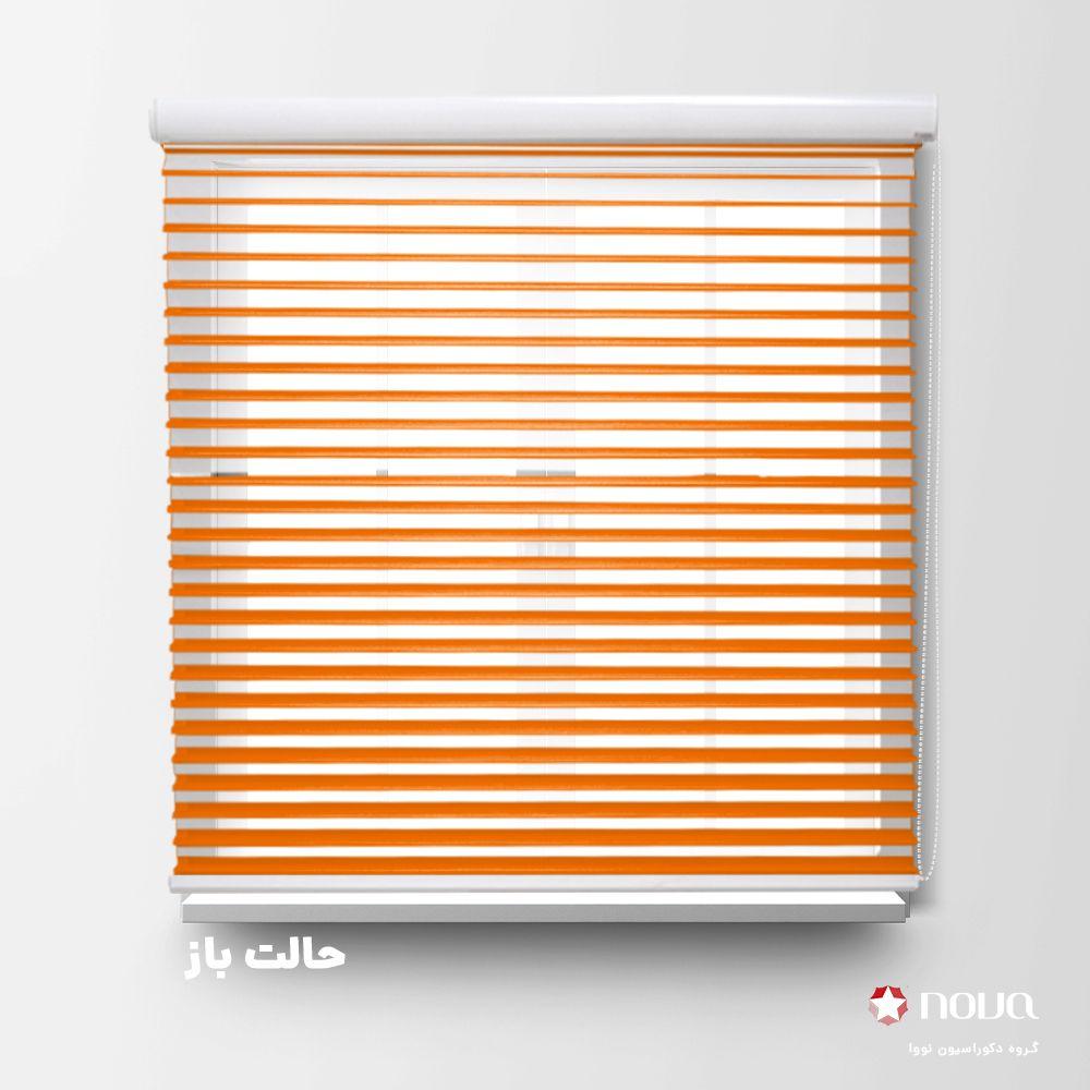 عکس محصول پرده سیلوئت تک رنگ نارنجی کد COL-20