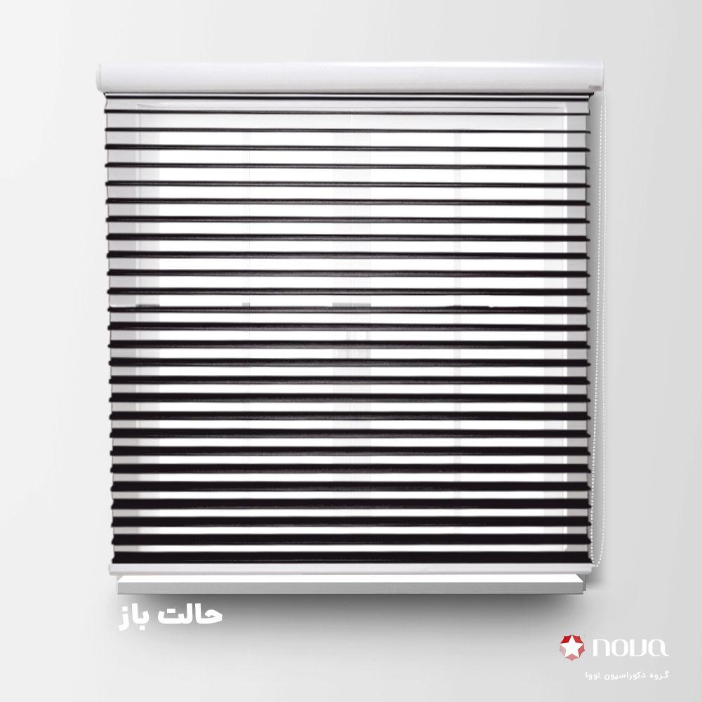 عکس محصول پرده سیلوئت تک رنگ مشکی کد COL-22