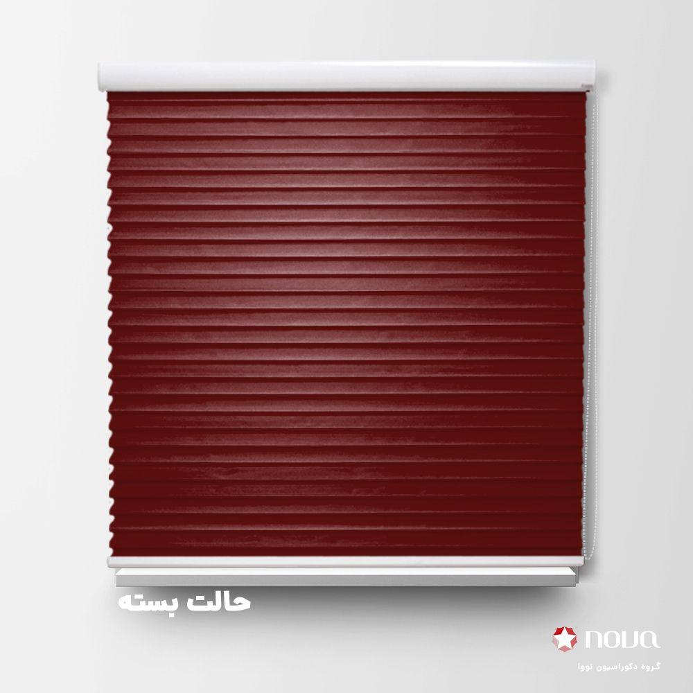 پرده سیلوئت تک رنگ زرشکی کد COL-23