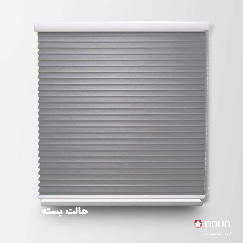 عکس محصول پرده سیلوئت تک رنگ طوسی کد COL-03