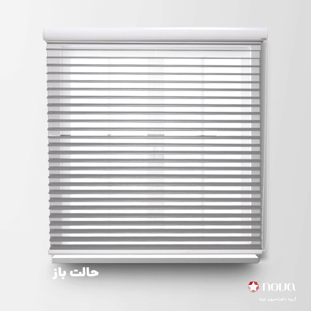عکس محصول پرده سیلوئت تک رنگ طوسی کد COL-03