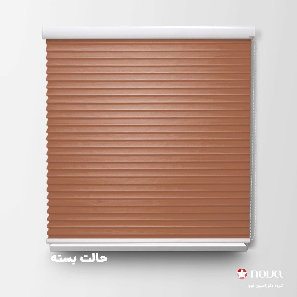 پرده سیلوئت تک رنگ قهوه ای شتری کد COL-05