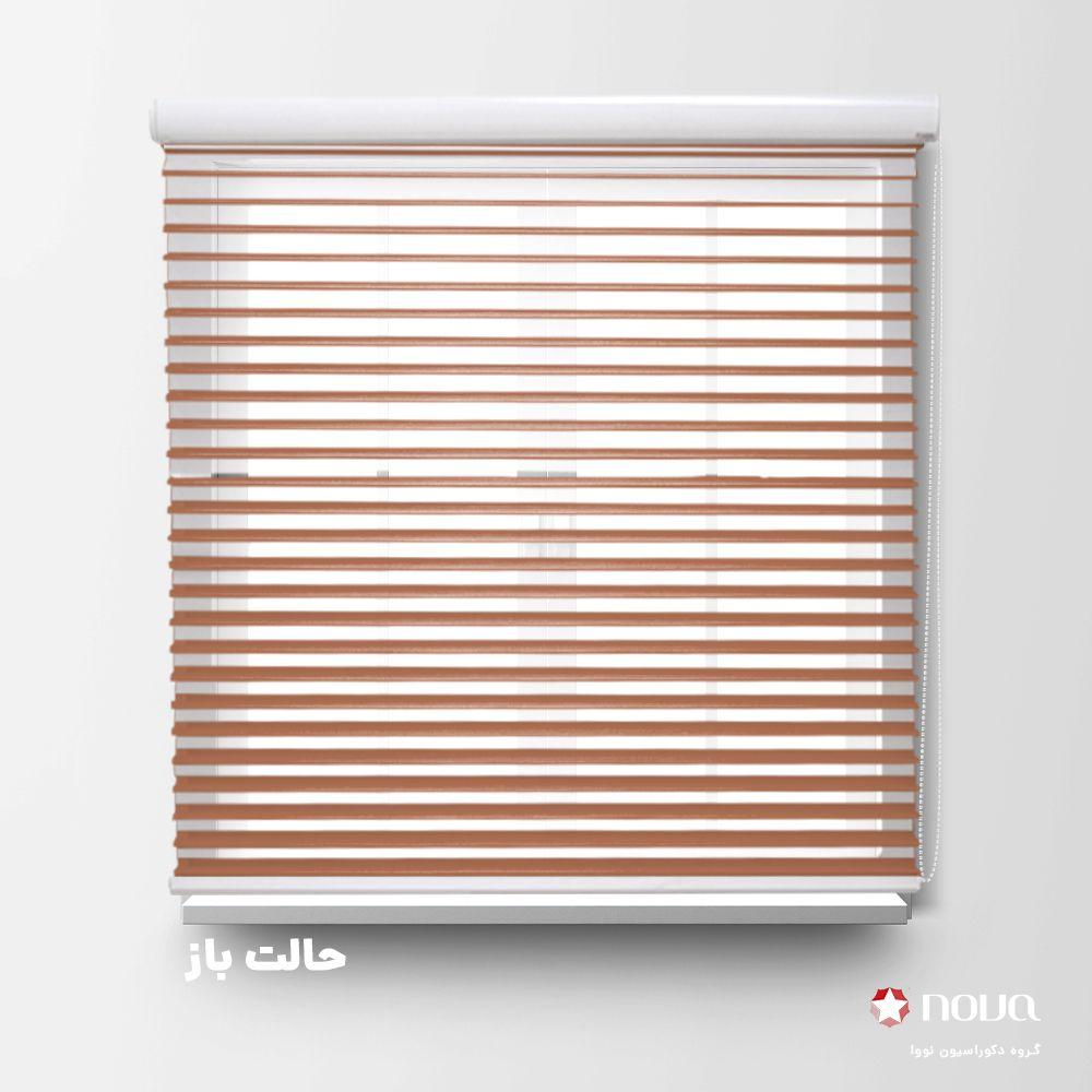 عکس محصول پرده سیلوئت تک رنگ قهوه ای شتری کد COL-05