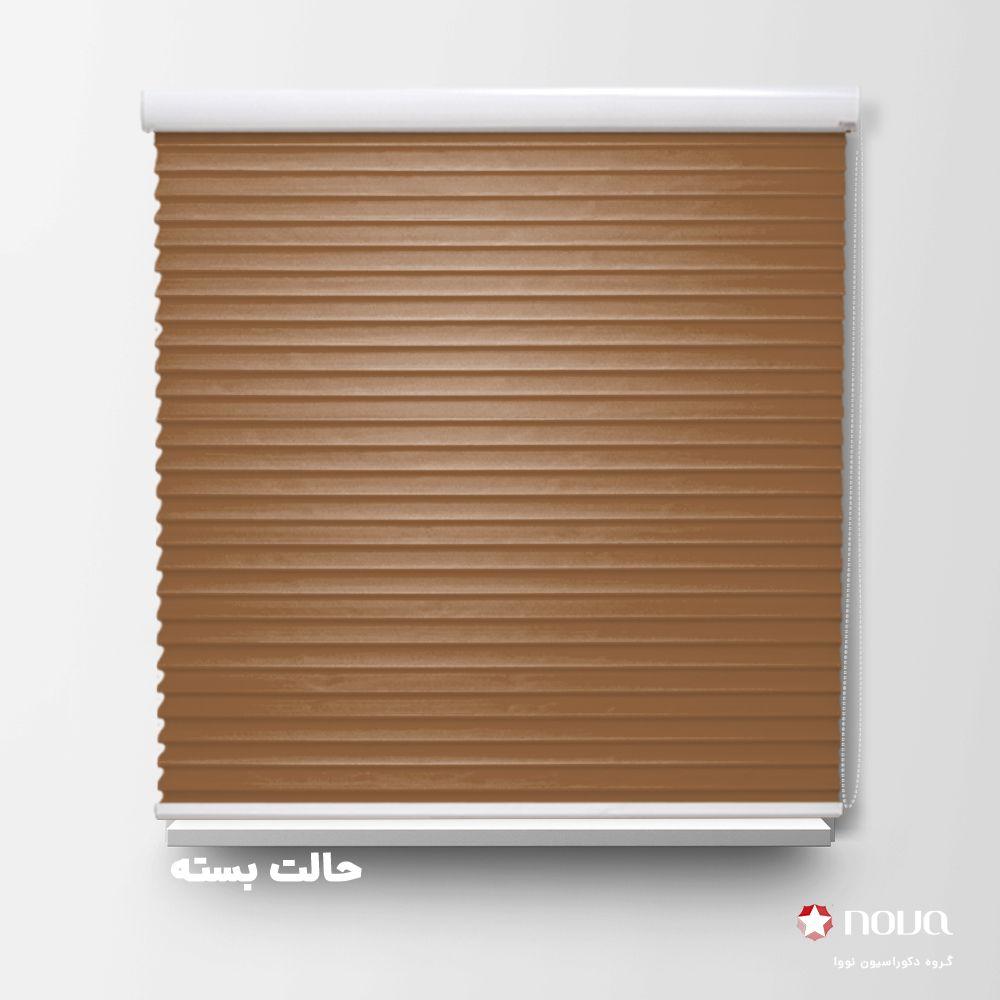 پرده سیلوئت تک رنگ قهوه ای کد COL-06