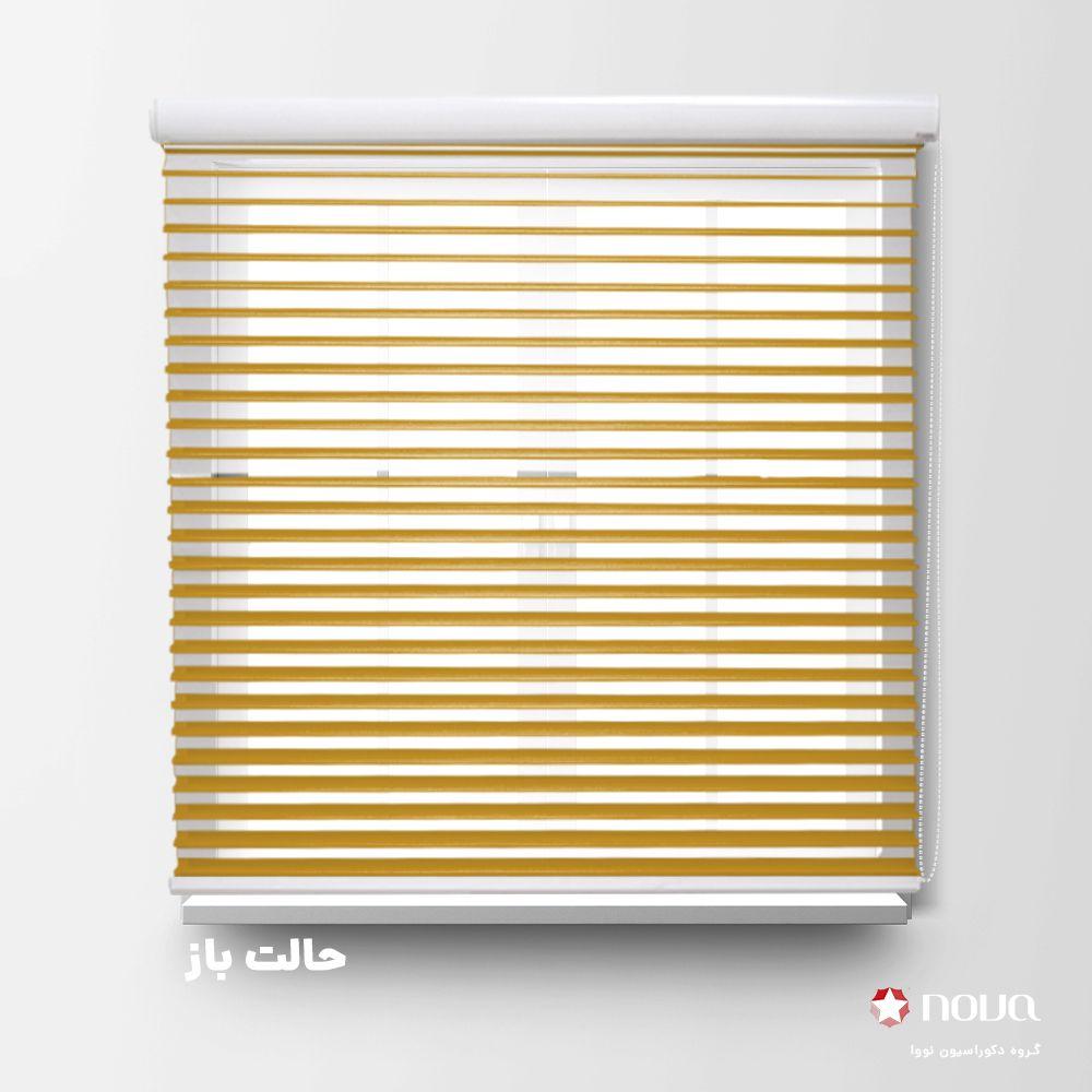 عکس محصول پرده سیلوئت تک رنگ طلایی کد COL-07