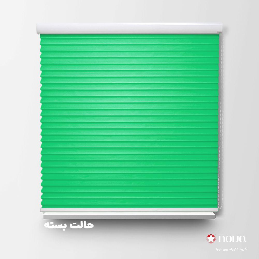 پرده سیلوئت تک رنگ سبز کد COL-09