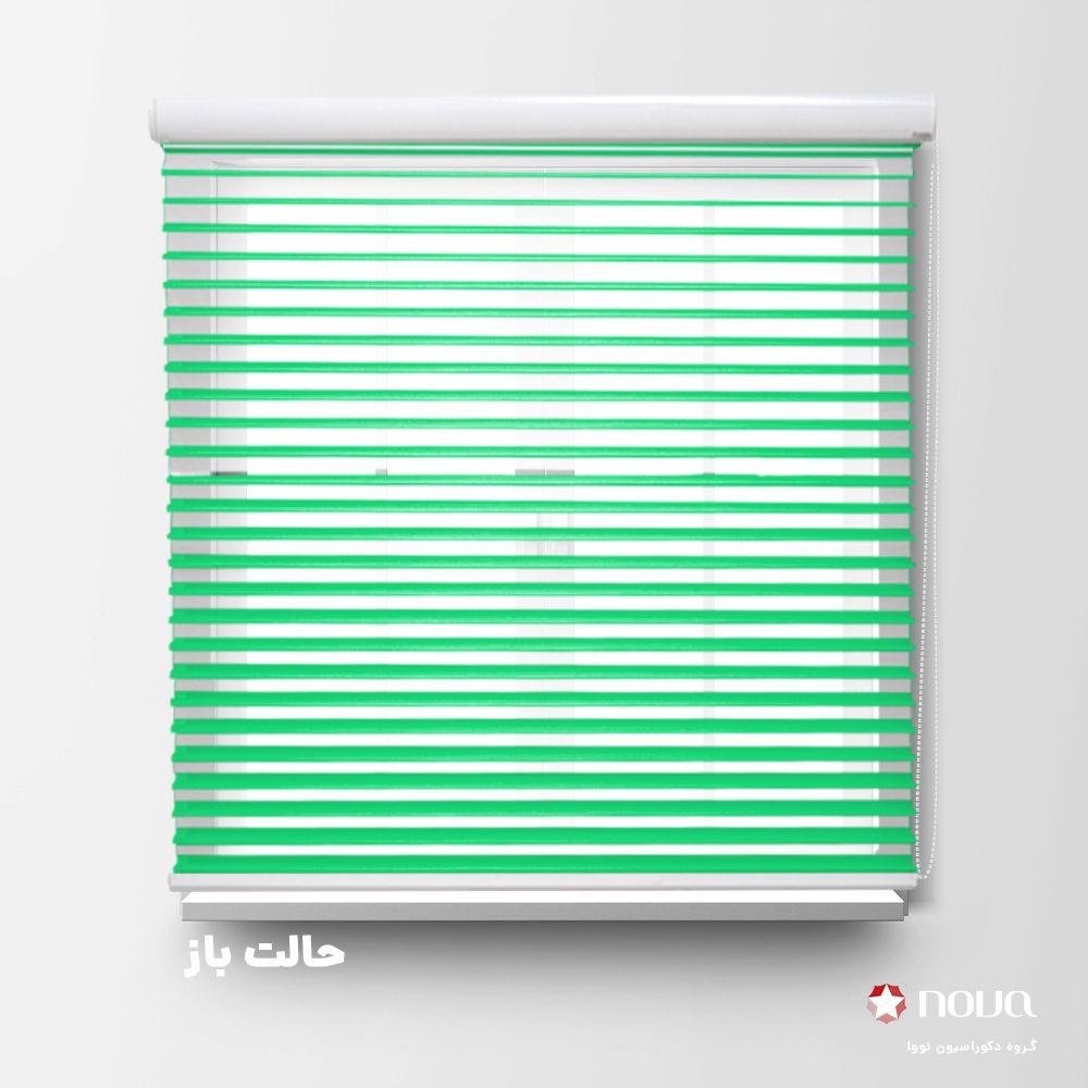 عکس محصول پرده سیلوئت تک رنگ سبز کد COL-09