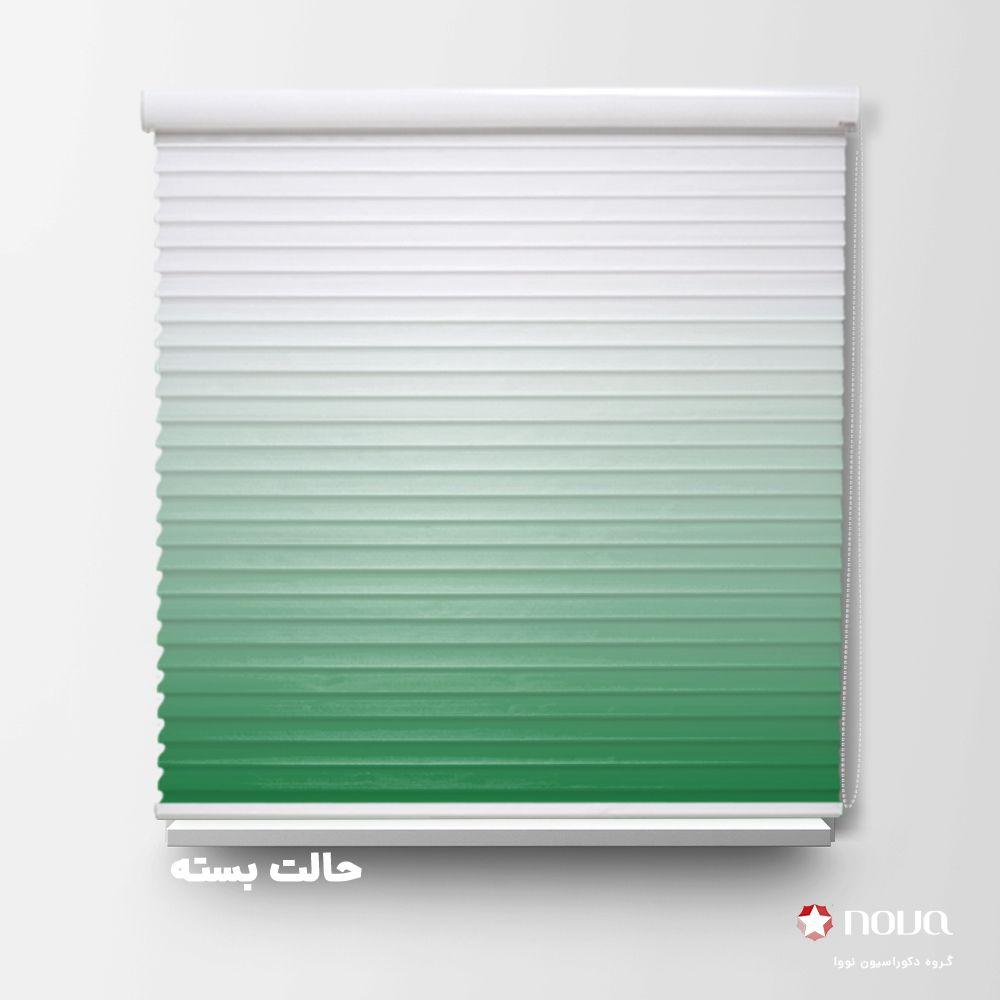 پرده سیلوئت طرح گردینت رنگ سبز تیره کد HS-10