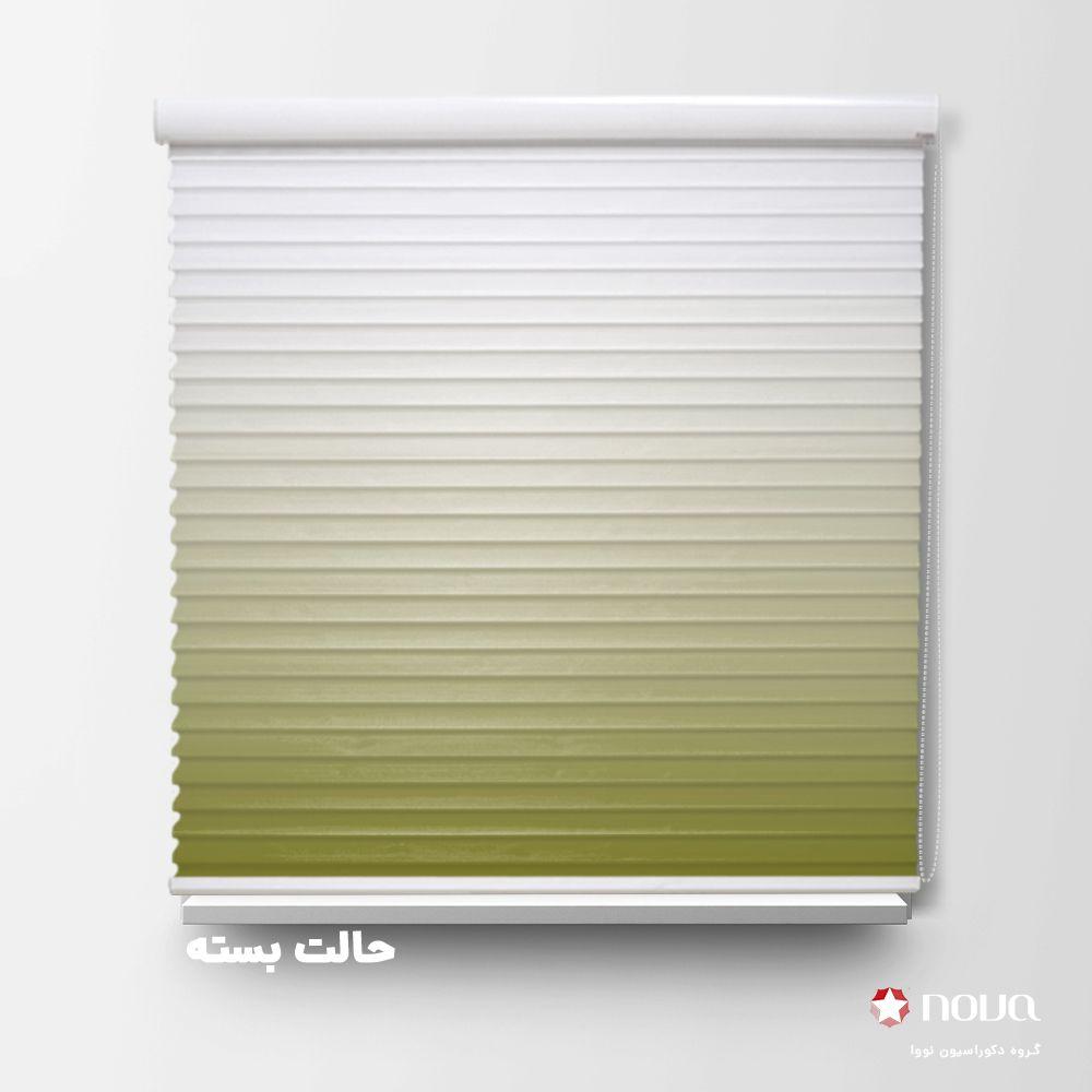 پرده سیلوئت طرح گردینت رنگ سبز زیتونی کد HS-11