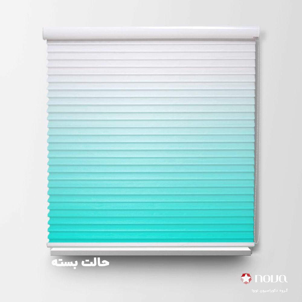 پرده سیلوئت طرح گردینت رنگ فیروزه ای کد HS-13