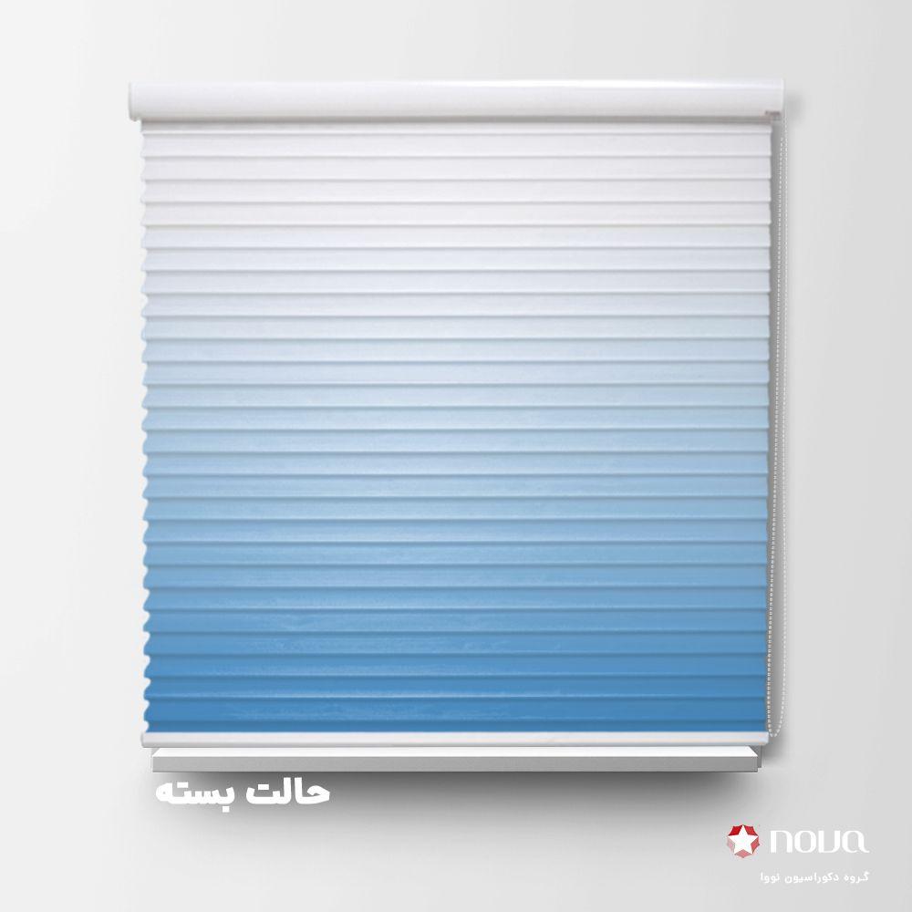 پرده سیلوئت طرح گردینت رنگ آبی کد HS-14